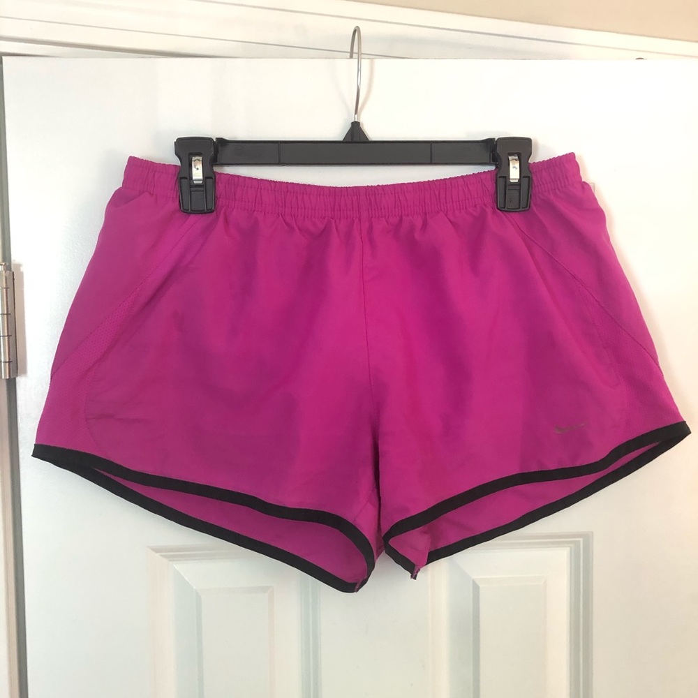Pink Nike athletic shorts. Size Large